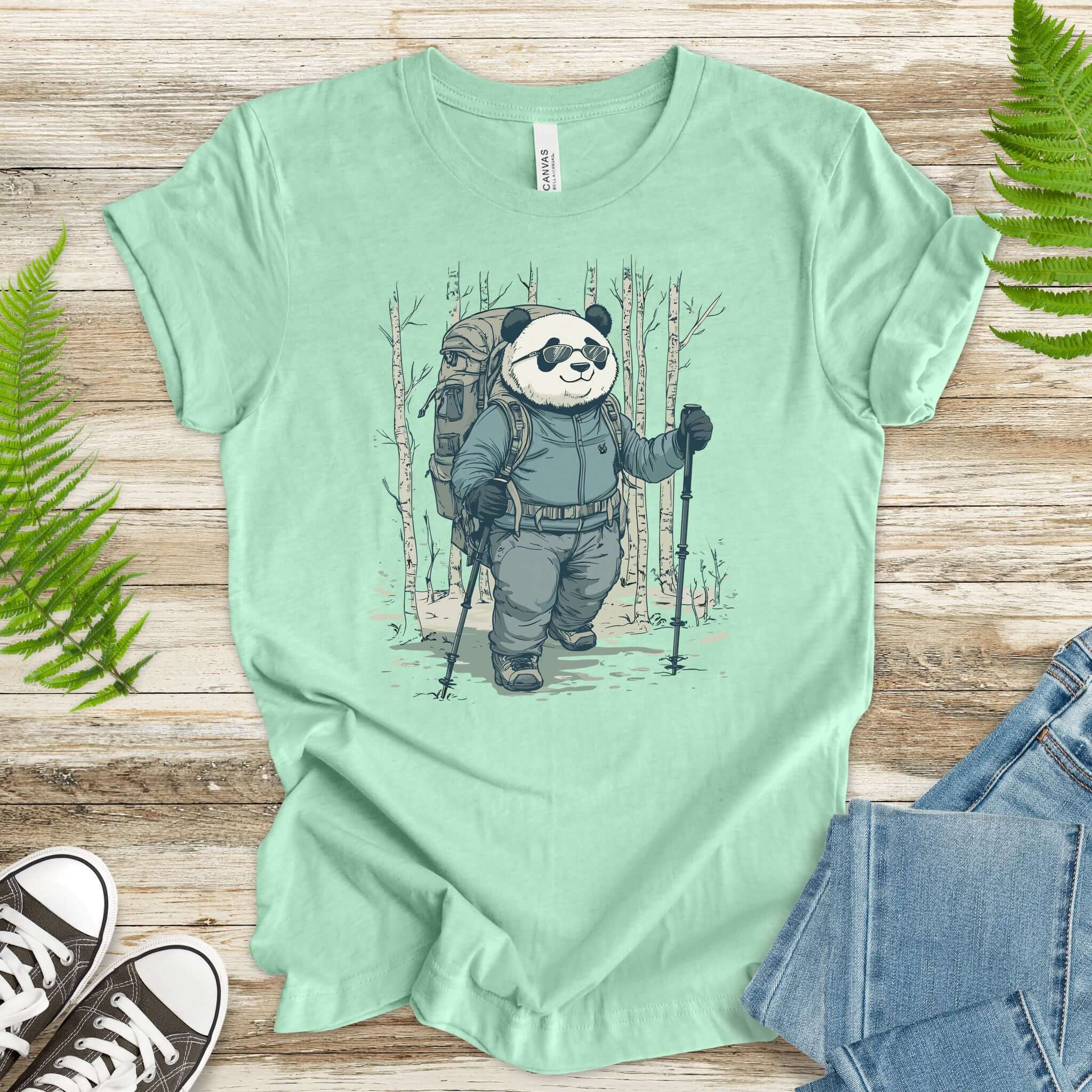 Panda Hitting the Trail T-Shirt