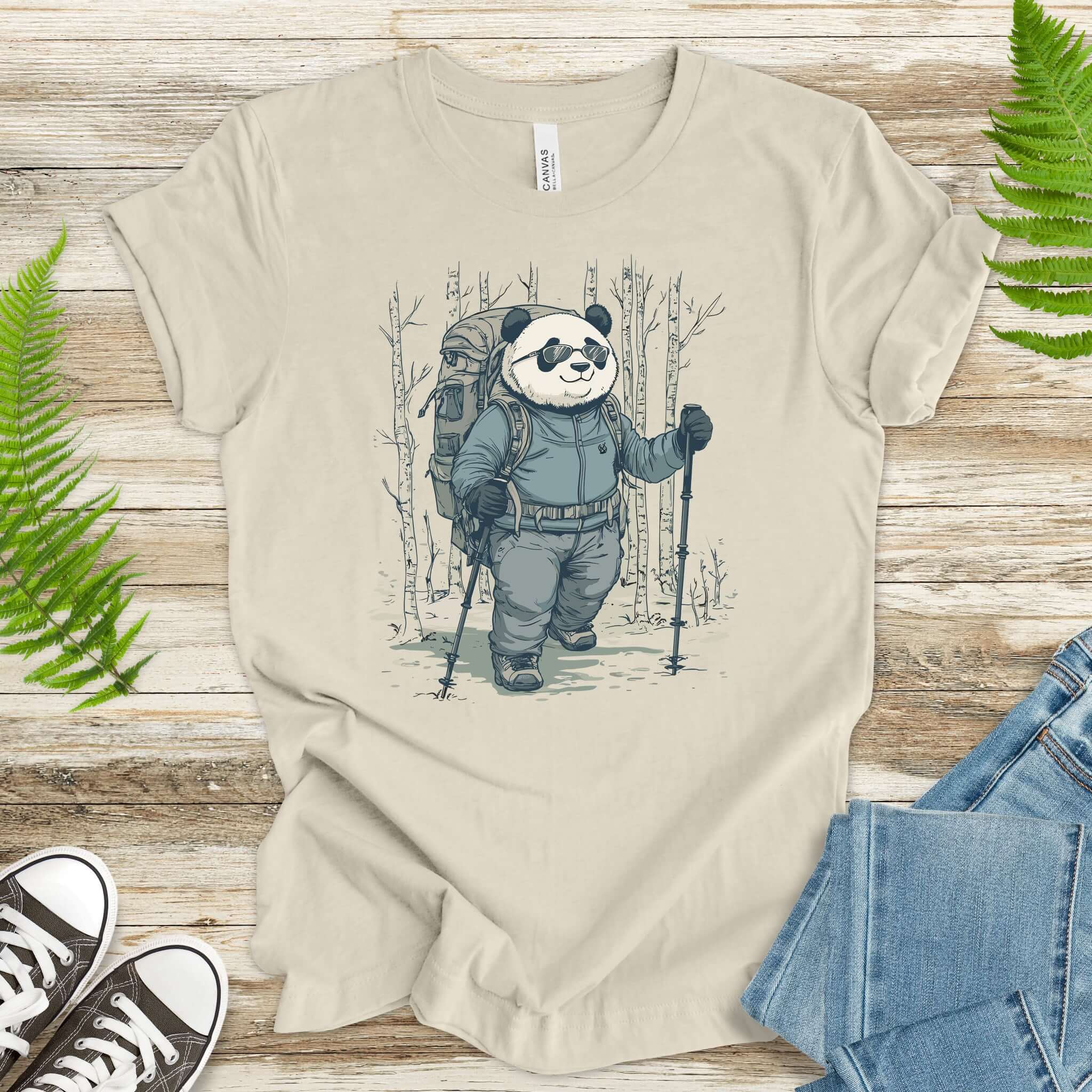 Panda Hitting the Trail T-Shirt