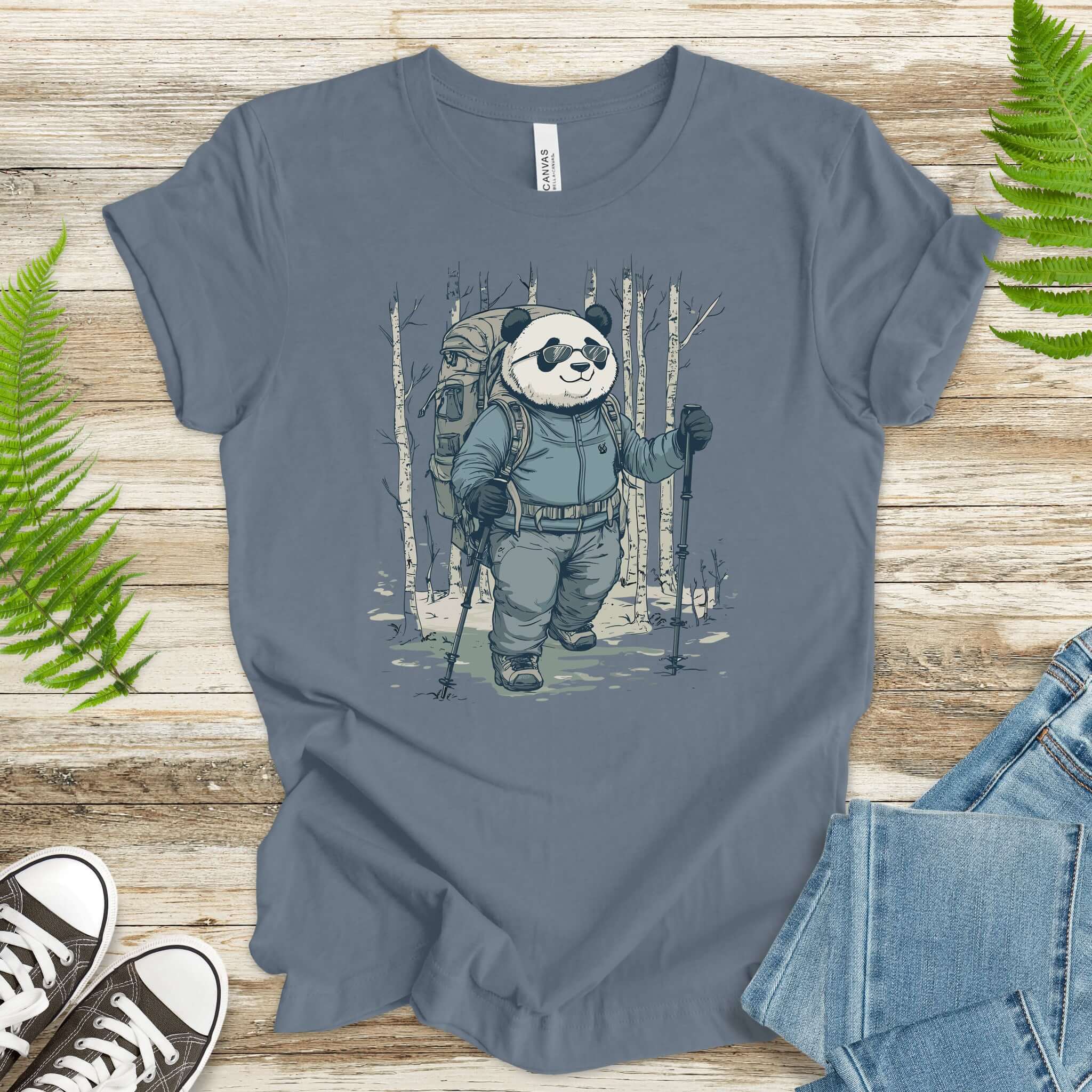 Panda Hitting the Trail T-Shirt