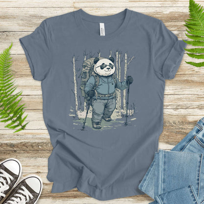 Panda Hitting the Trail T-Shirt