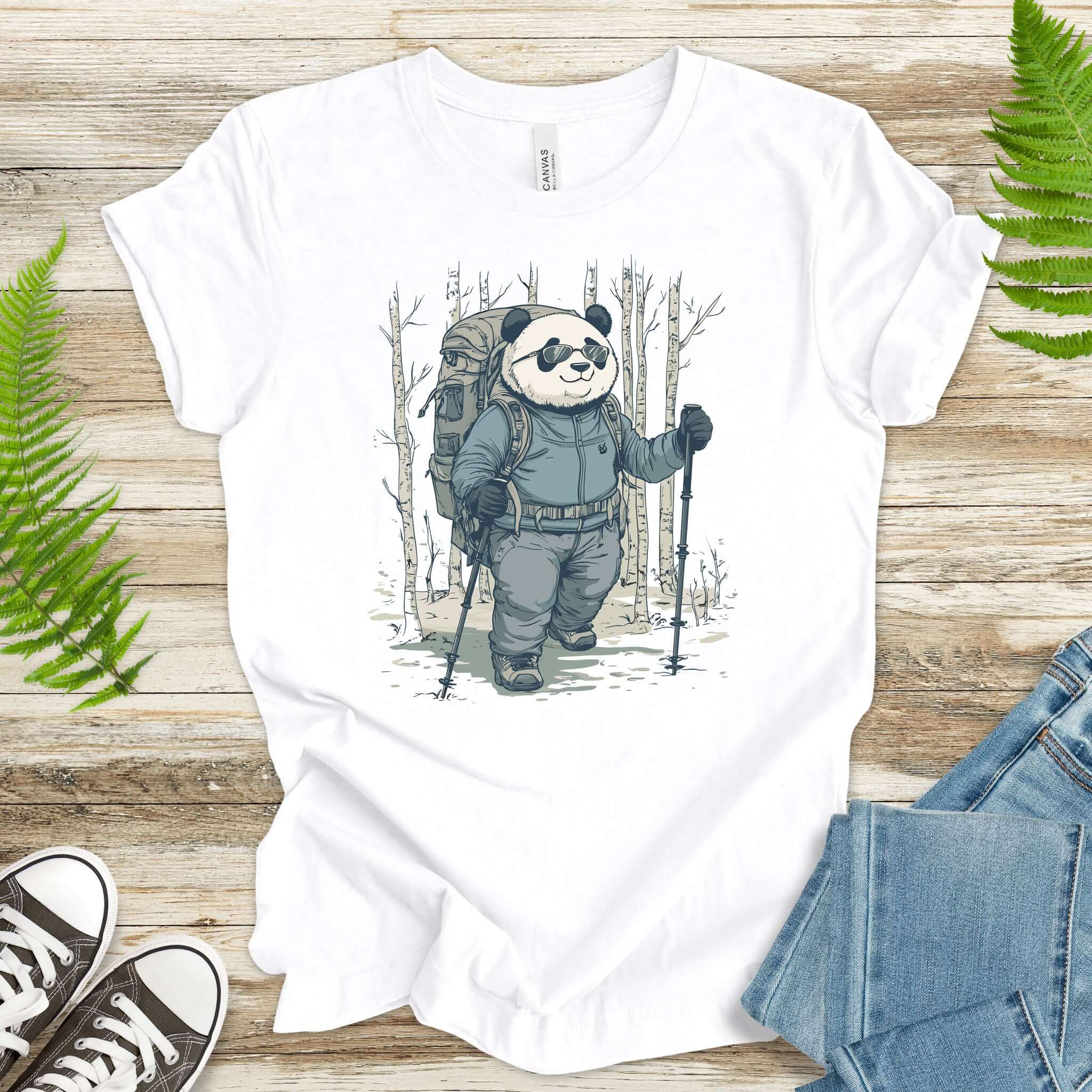 Panda Hitting the Trail T-Shirt