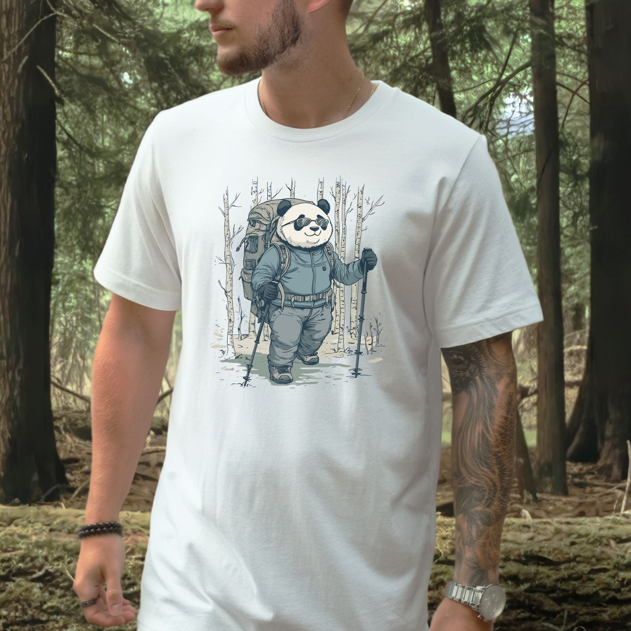 Panda Hitting the Trail T-Shirt
