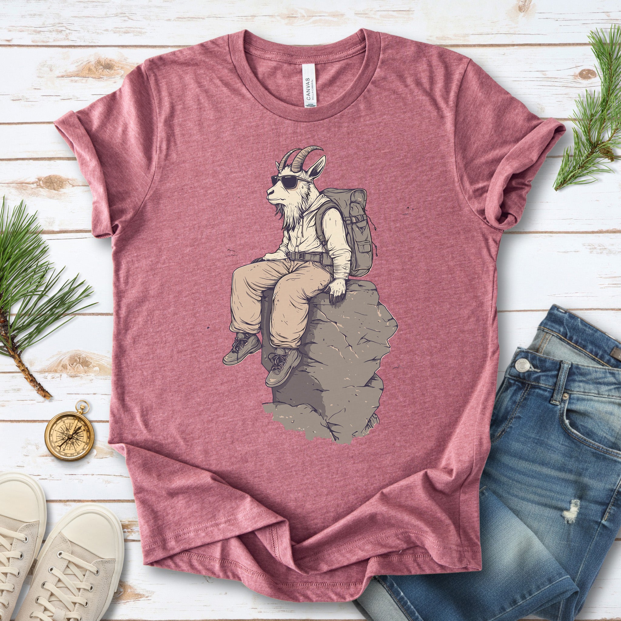 Cliffside Hiking Goat T-Shirt
