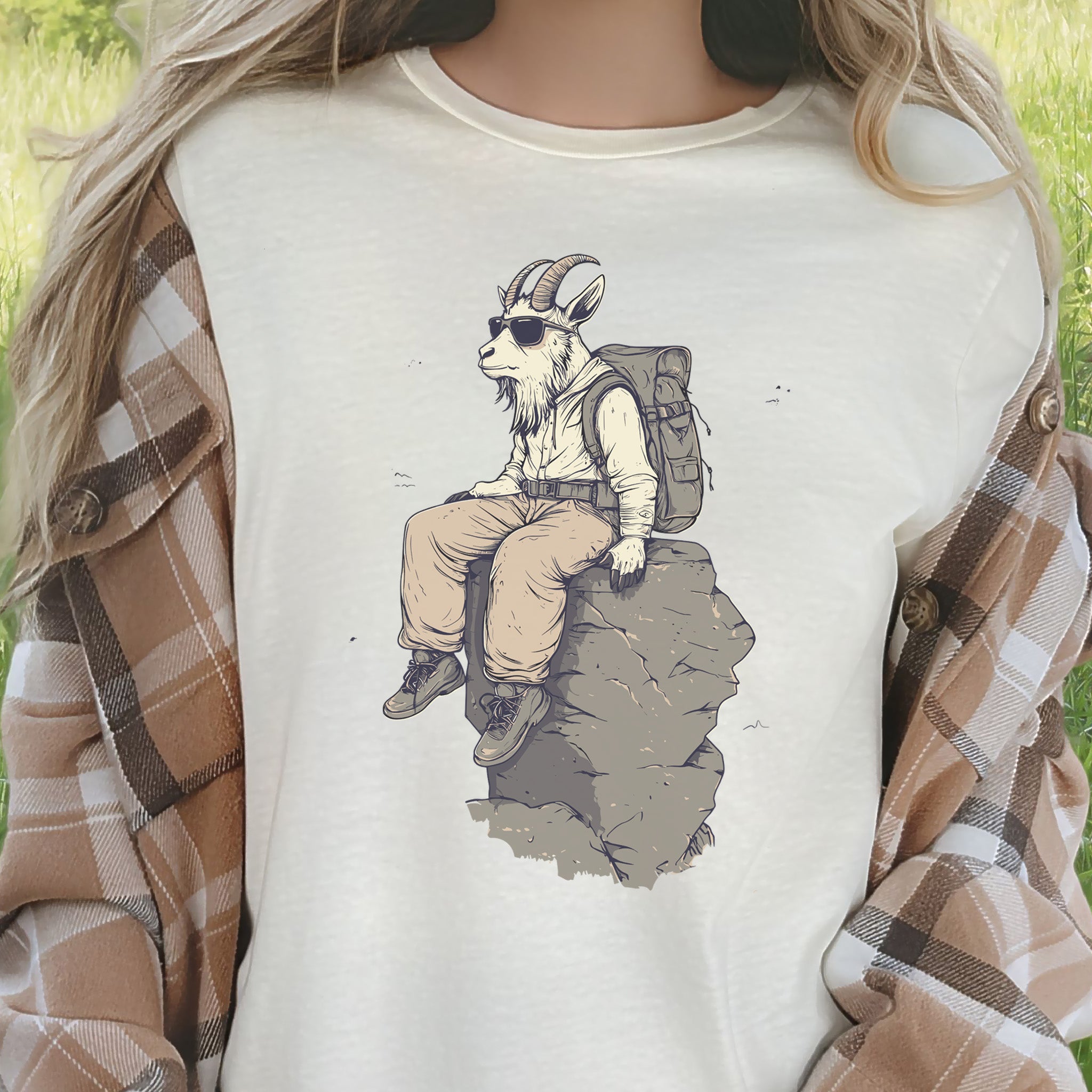 Cliffside Hiking Goat T-Shirt