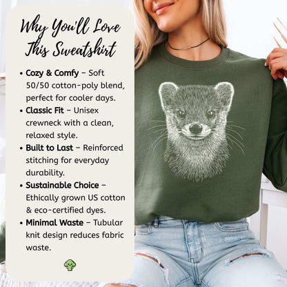 Weasel Spirit Animal Sweatshirt – Clever Wild Soul in Comfort Colors