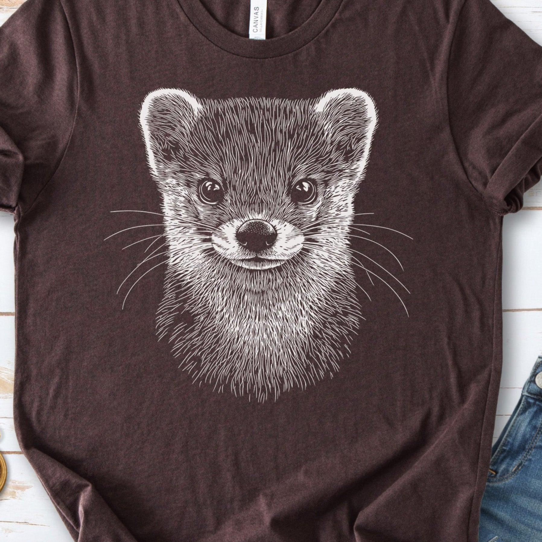 Weasel Spirit Animal Wildlife T-Shirt – Clever Wild Soul