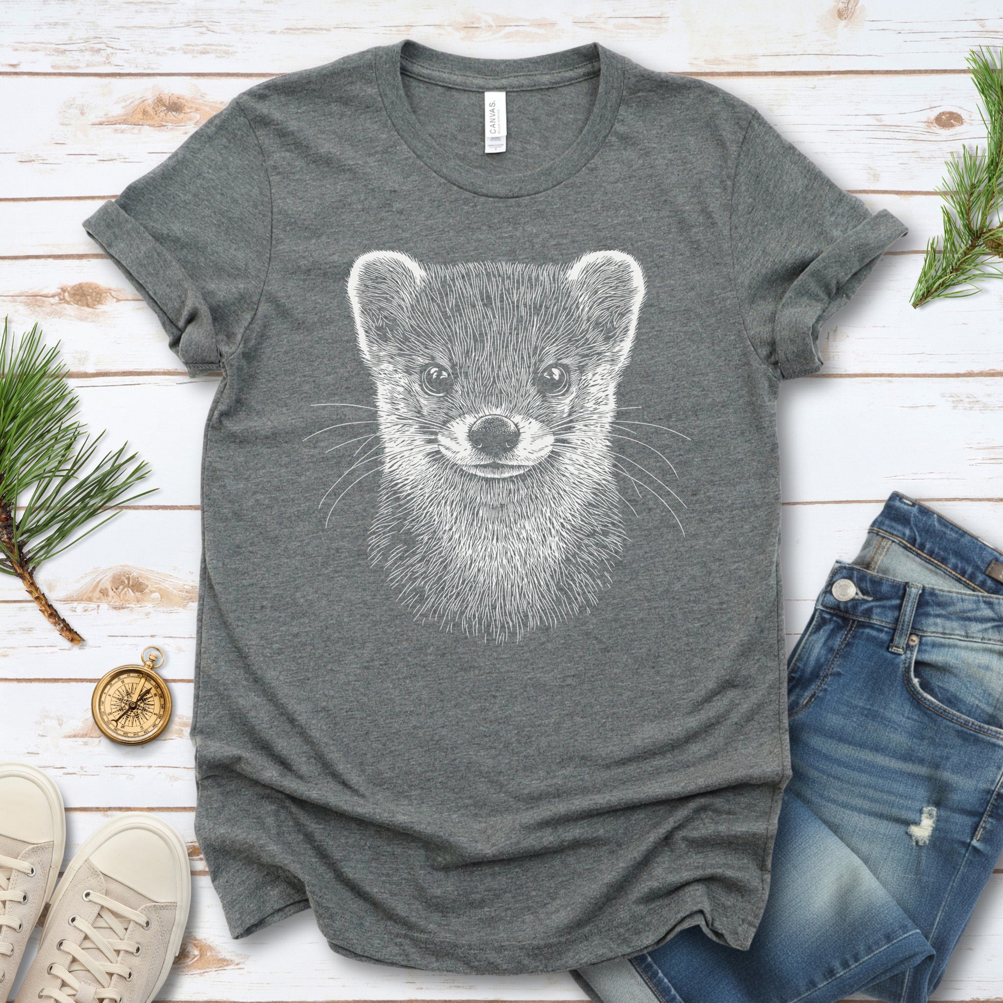 Weasel Spirit Animal Wildlife T-Shirt – Clever Wild Soul