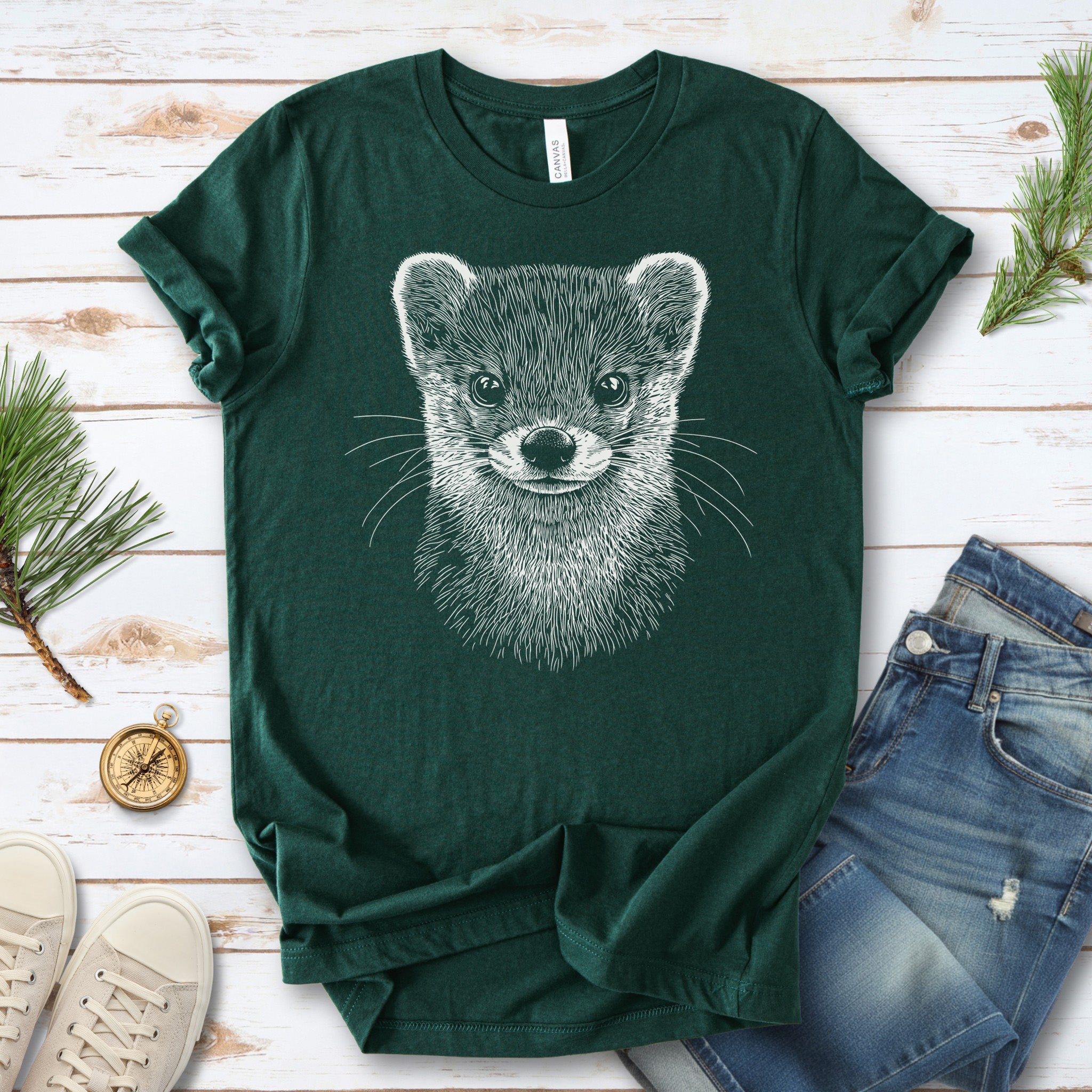 Weasel Spirit Animal Wildlife T-Shirt – Clever Wild Soul