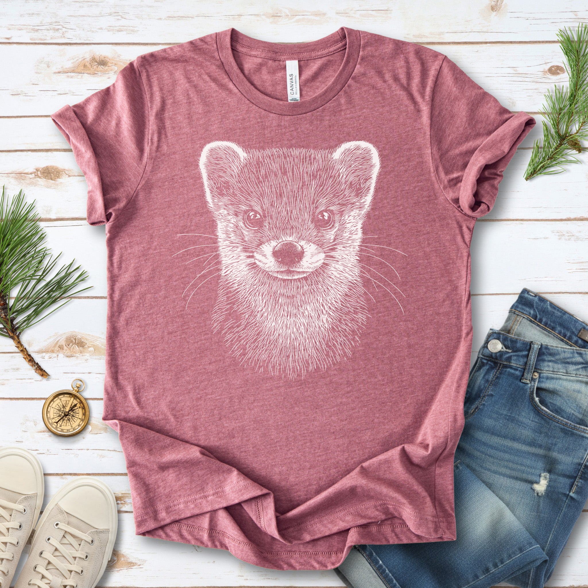 Weasel Spirit Animal Wildlife T-Shirt – Clever Wild Soul