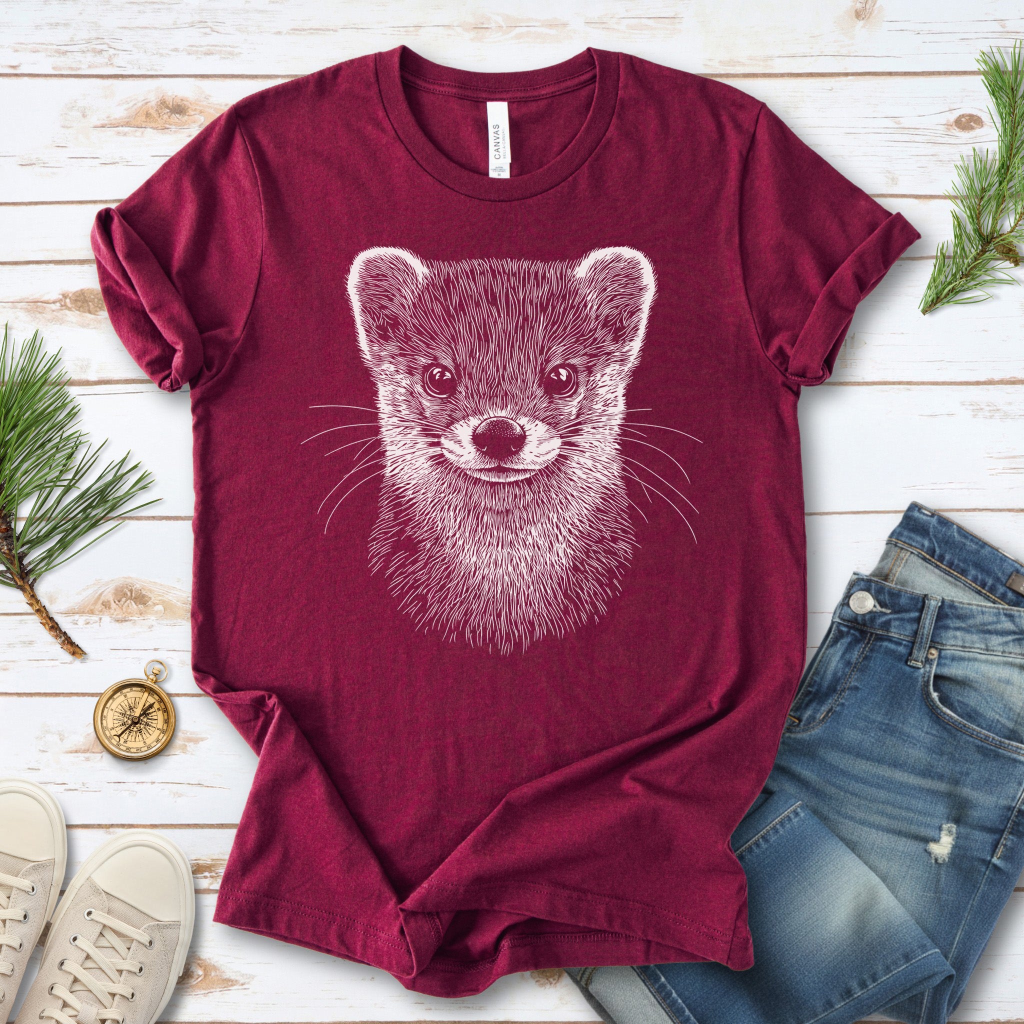 Weasel Spirit Animal Wildlife T-Shirt – Clever Wild Soul