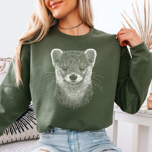 Weasel Spirit Animal Sweatshirt – Clever Wild Soul in Comfort Colors