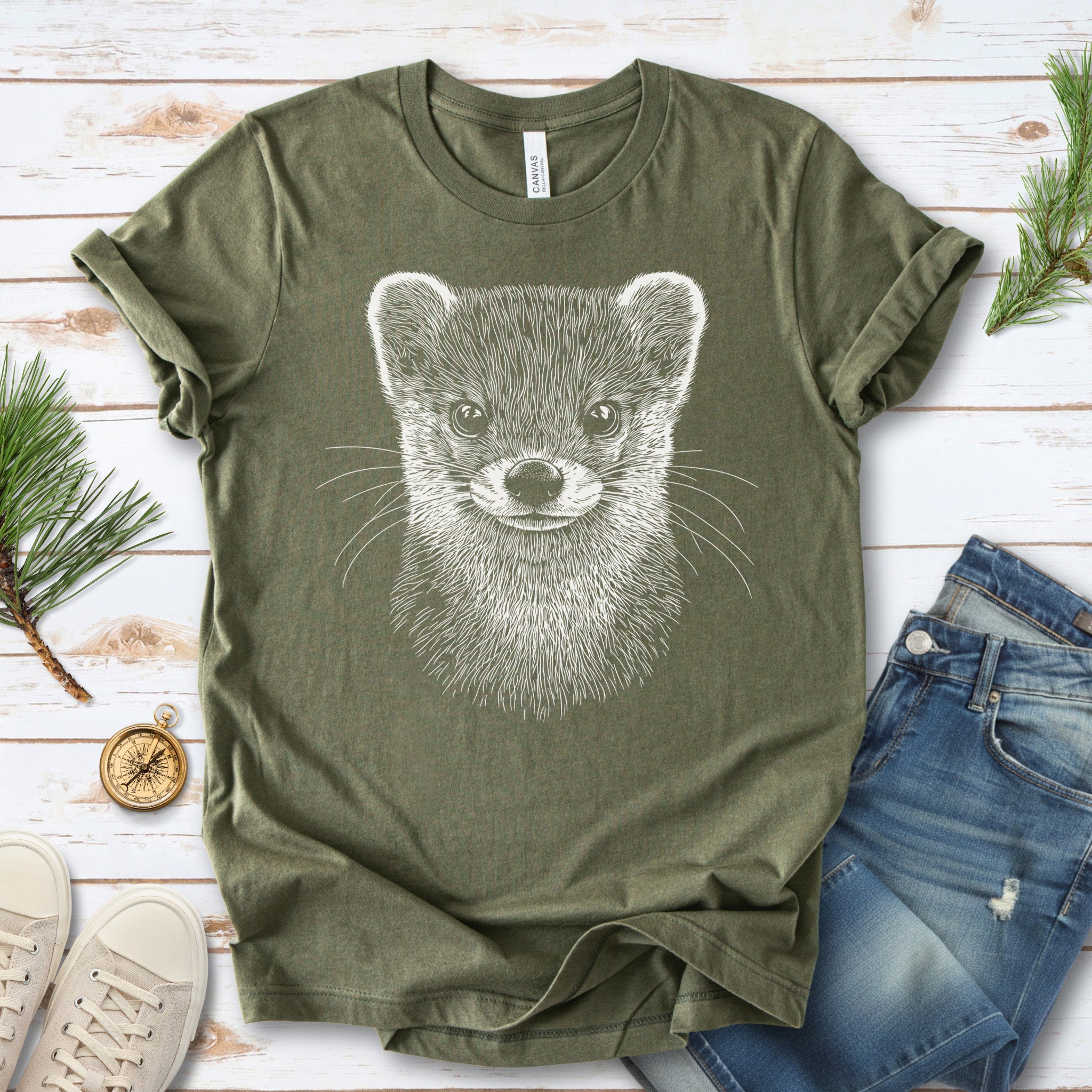 Weasel Spirit Animal Wildlife T-Shirt – Clever Wild Soul