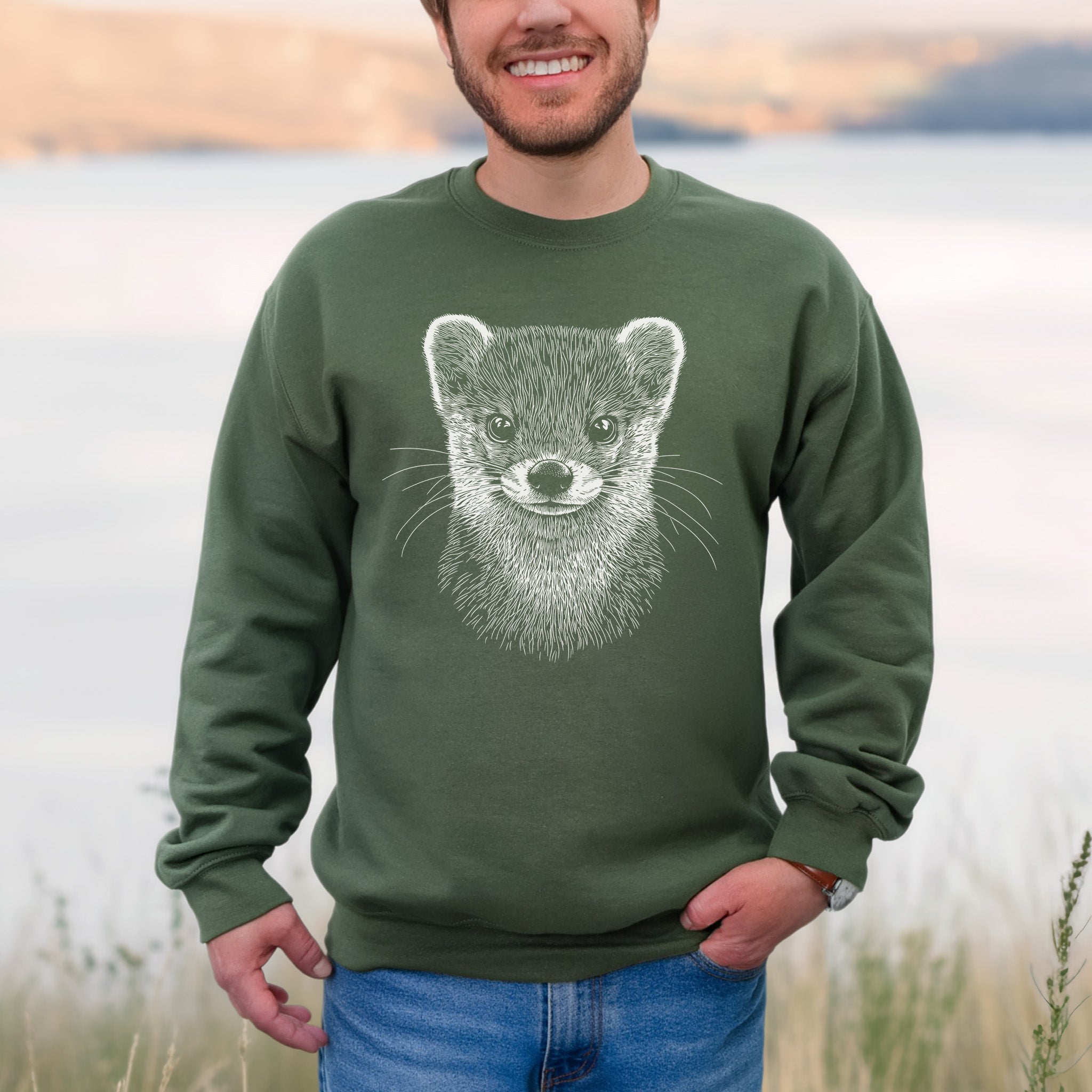 Weasel Spirit Animal Sweatshirt – Clever Wild Soul in Comfort Colors