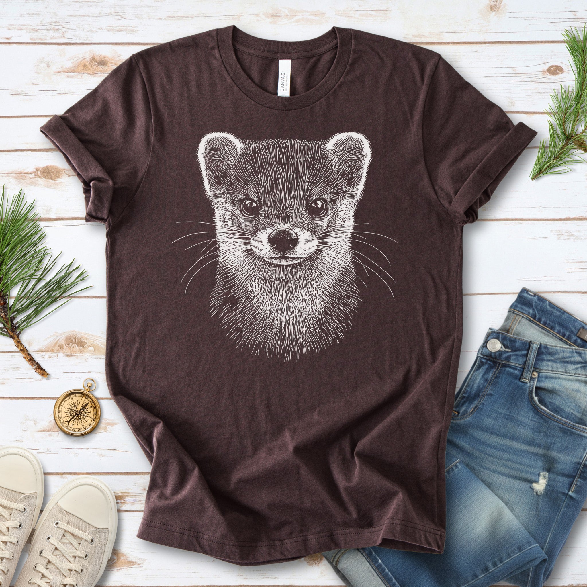 Weasel Spirit Animal Wildlife T-Shirt – Clever Wild Soul