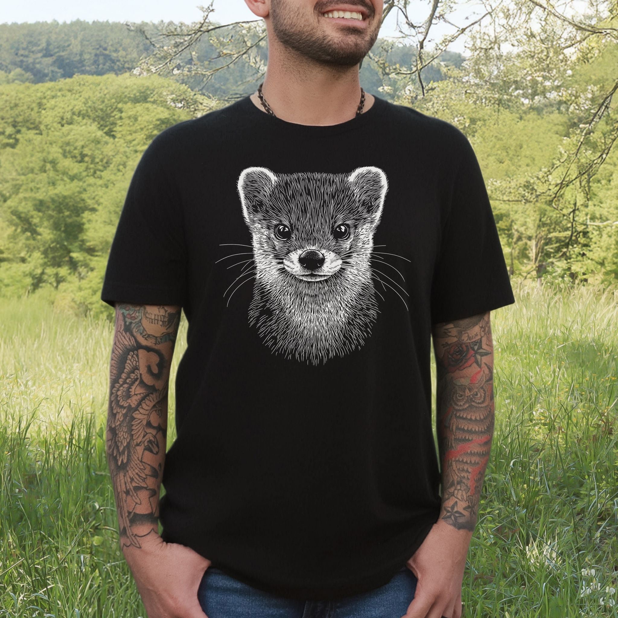 Weasel Spirit Animal Wildlife T-Shirt – Clever Wild Soul