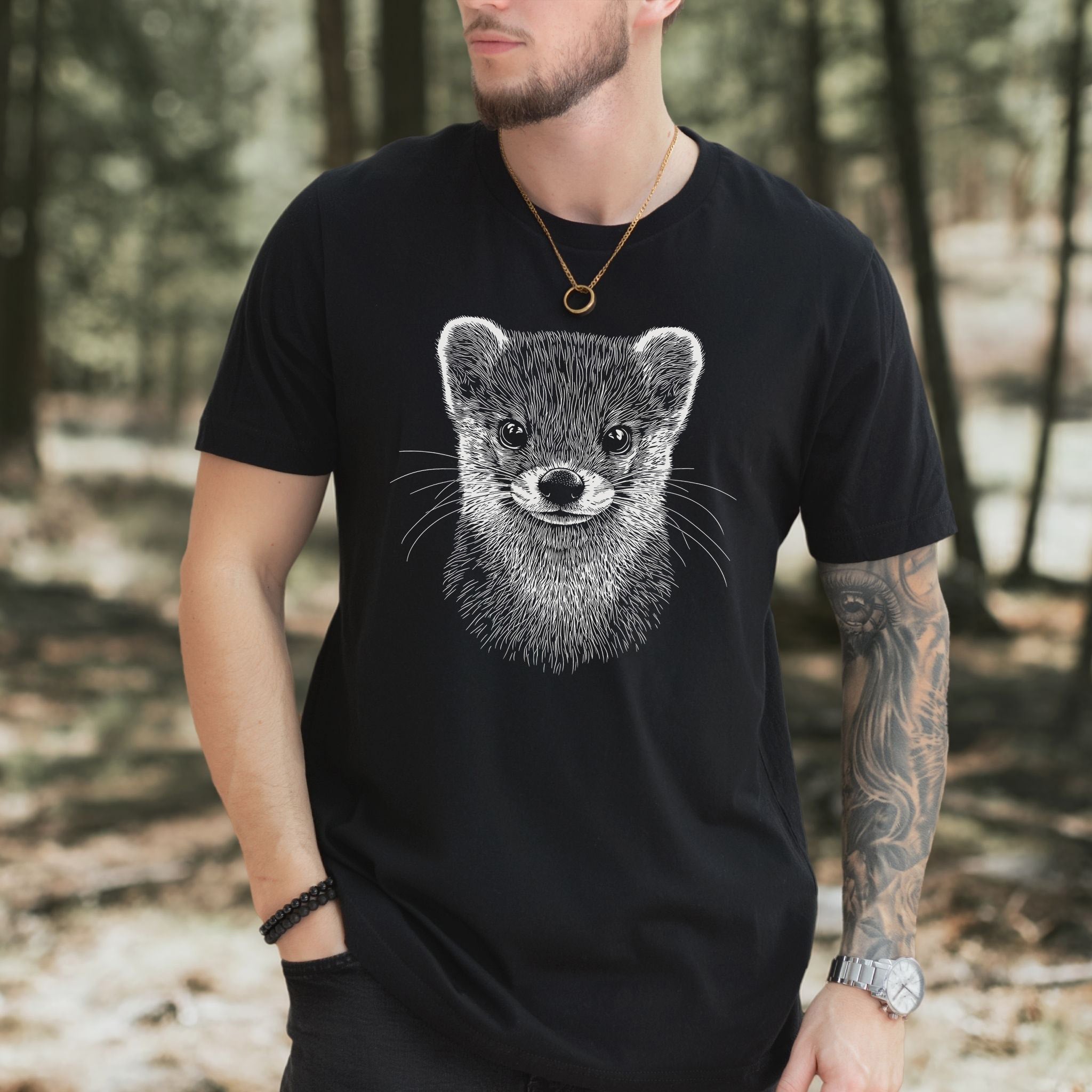 Weasel Spirit Animal Wildlife T-Shirt – Clever Wild Soul