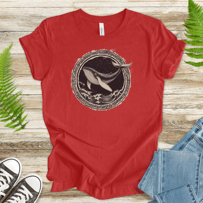 Nautical Legend: Grungy Whale & Celtic Design T-Shirt - TShirtree