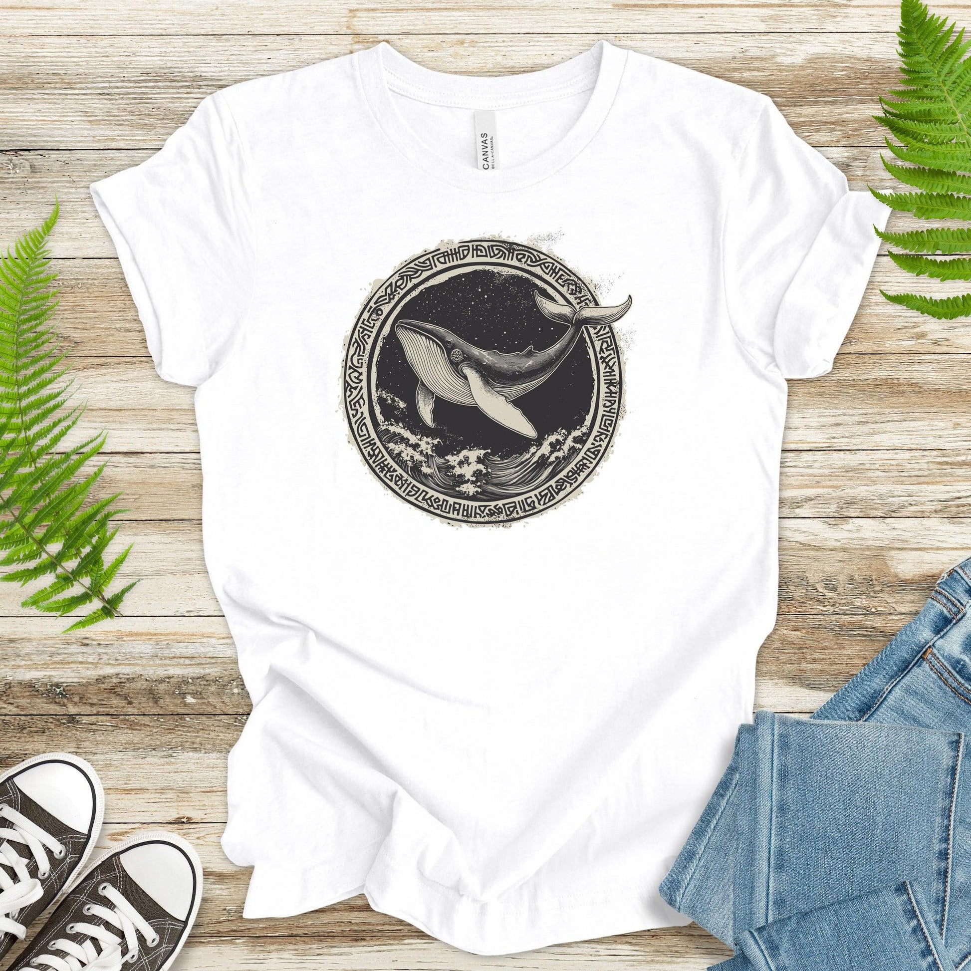 Nautical Legend: Grungy Whale & Celtic Design T-Shirt - TShirtree