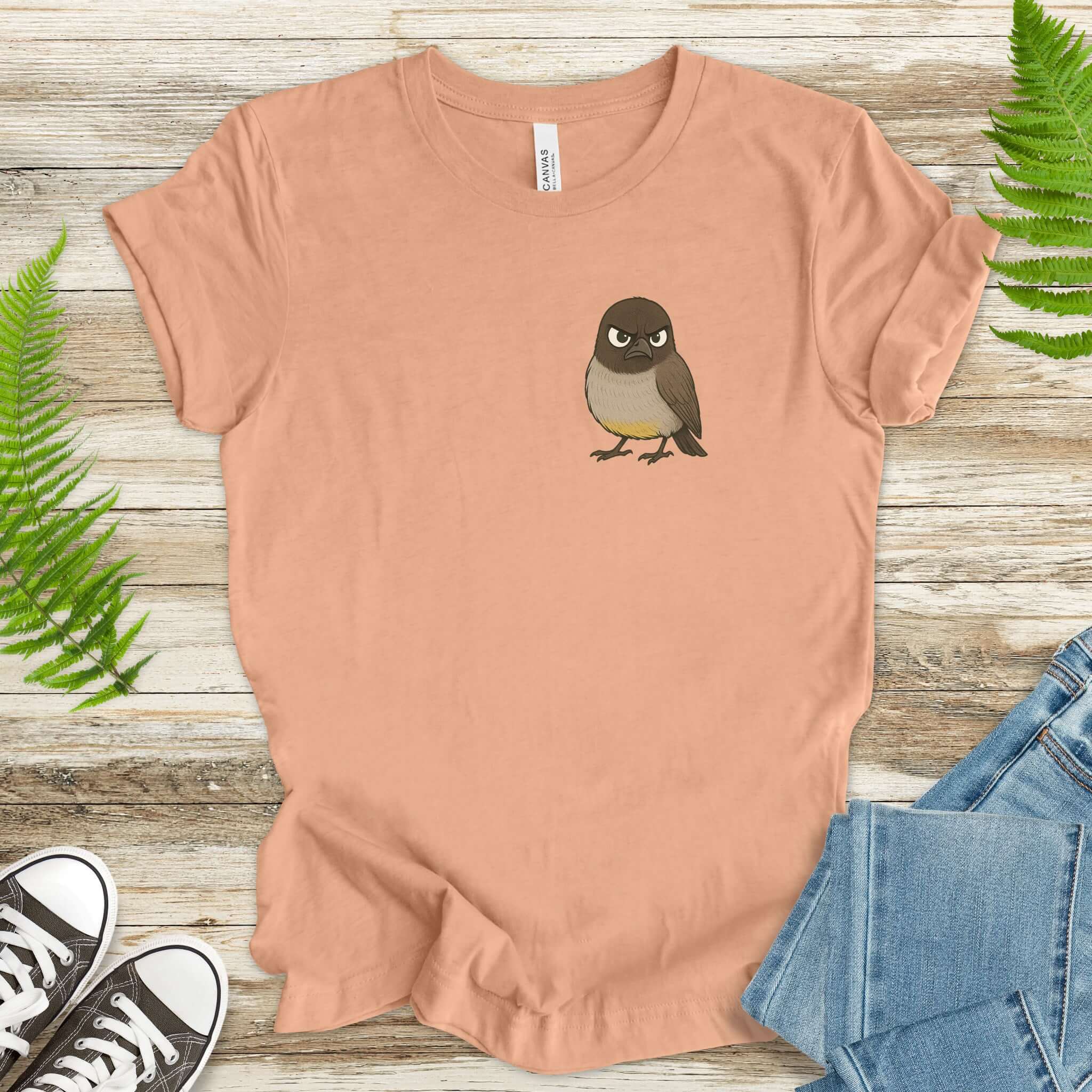 Angry Bird T-Shirt – Funny Grumpy Bird Lover Gift for Nature Nerds & Birdwatchers