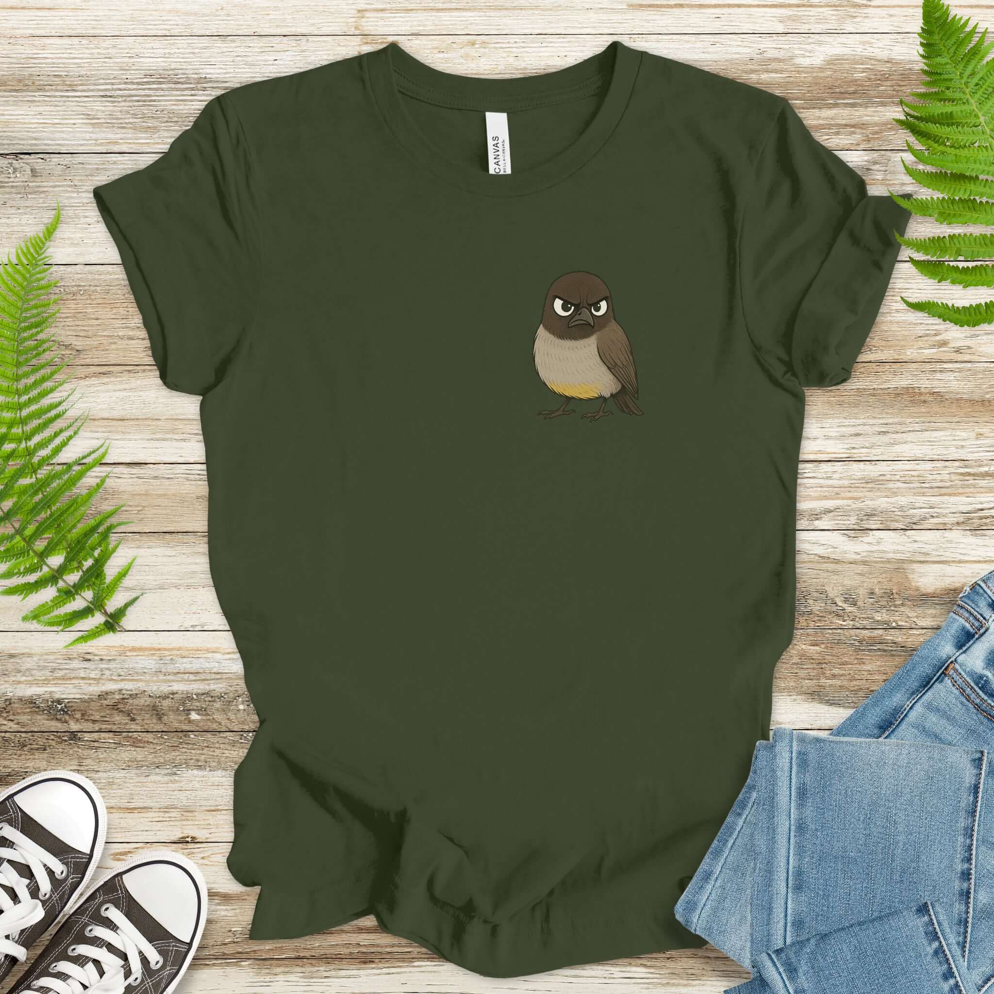 Angry Bird T-Shirt – Funny Grumpy Bird Lover Gift for Nature Nerds & Birdwatchers