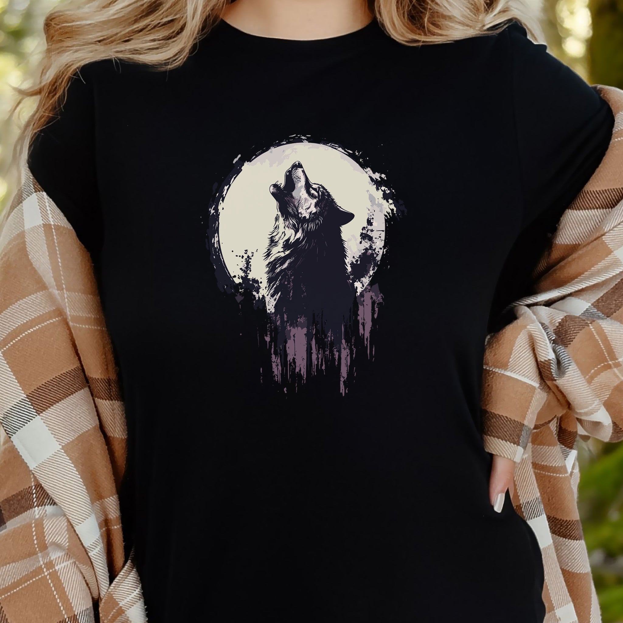 Howling Wolf and Moon T-Shirt – Adventurous Design