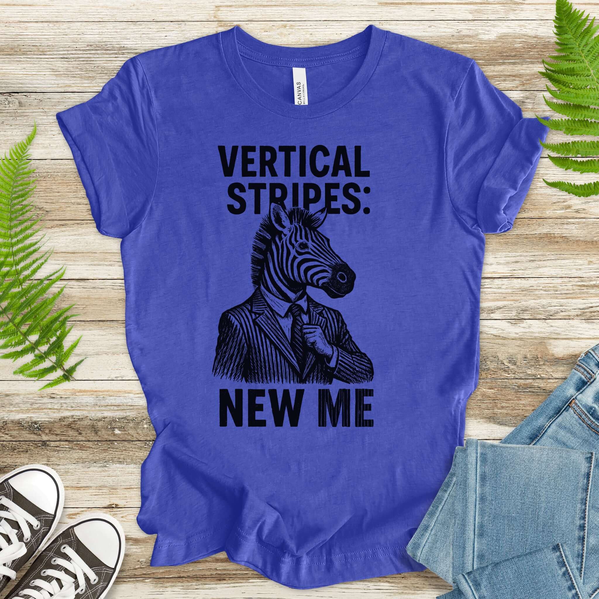 Zebra Vertical Stripes New Me T-Shirt