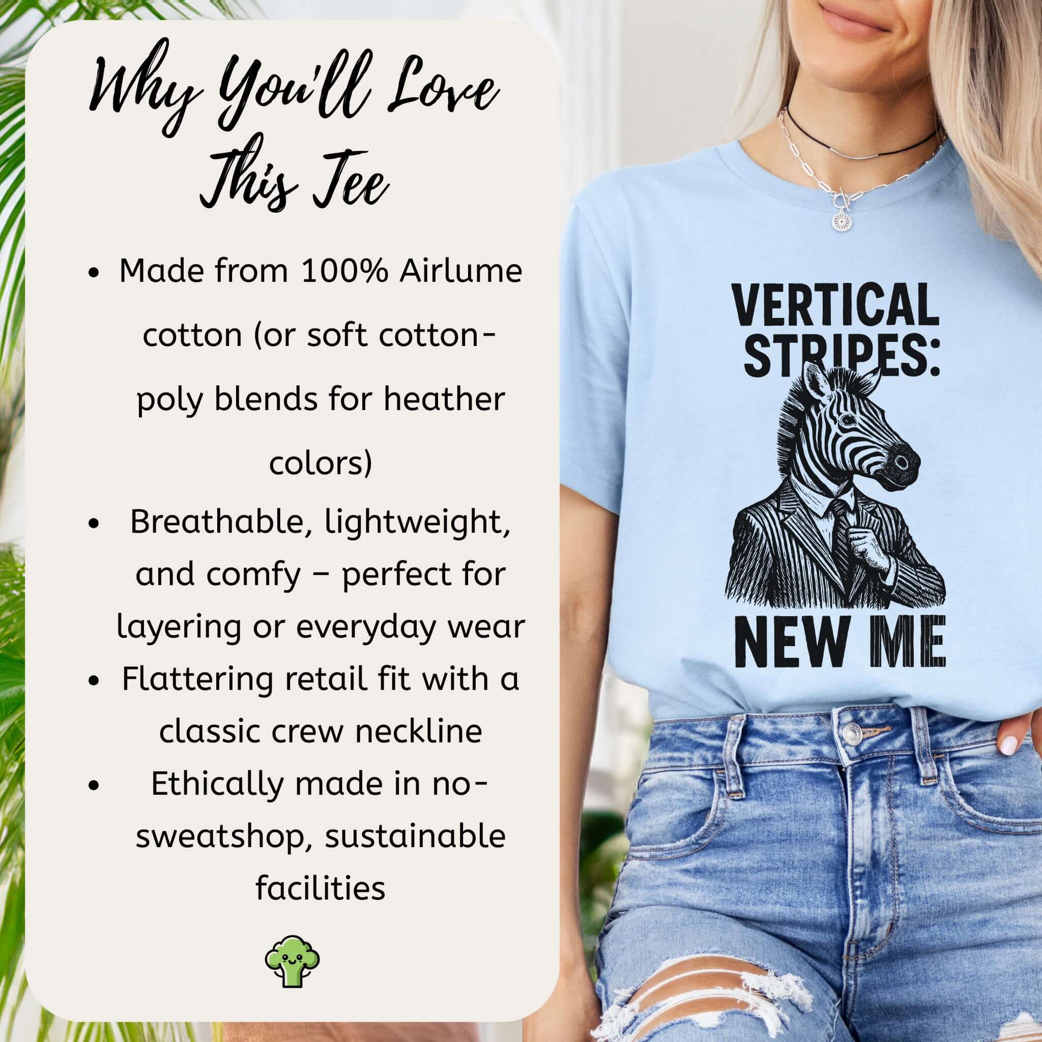 Zebra Vertical Stripes New Me T-Shirt