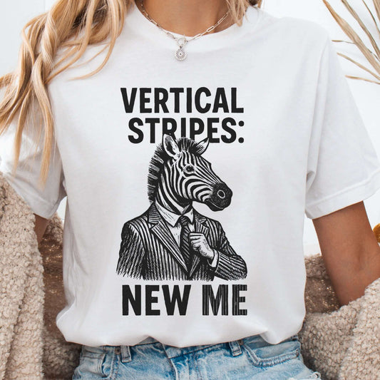 Zebra Vertical Stripes New Me T-Shirt