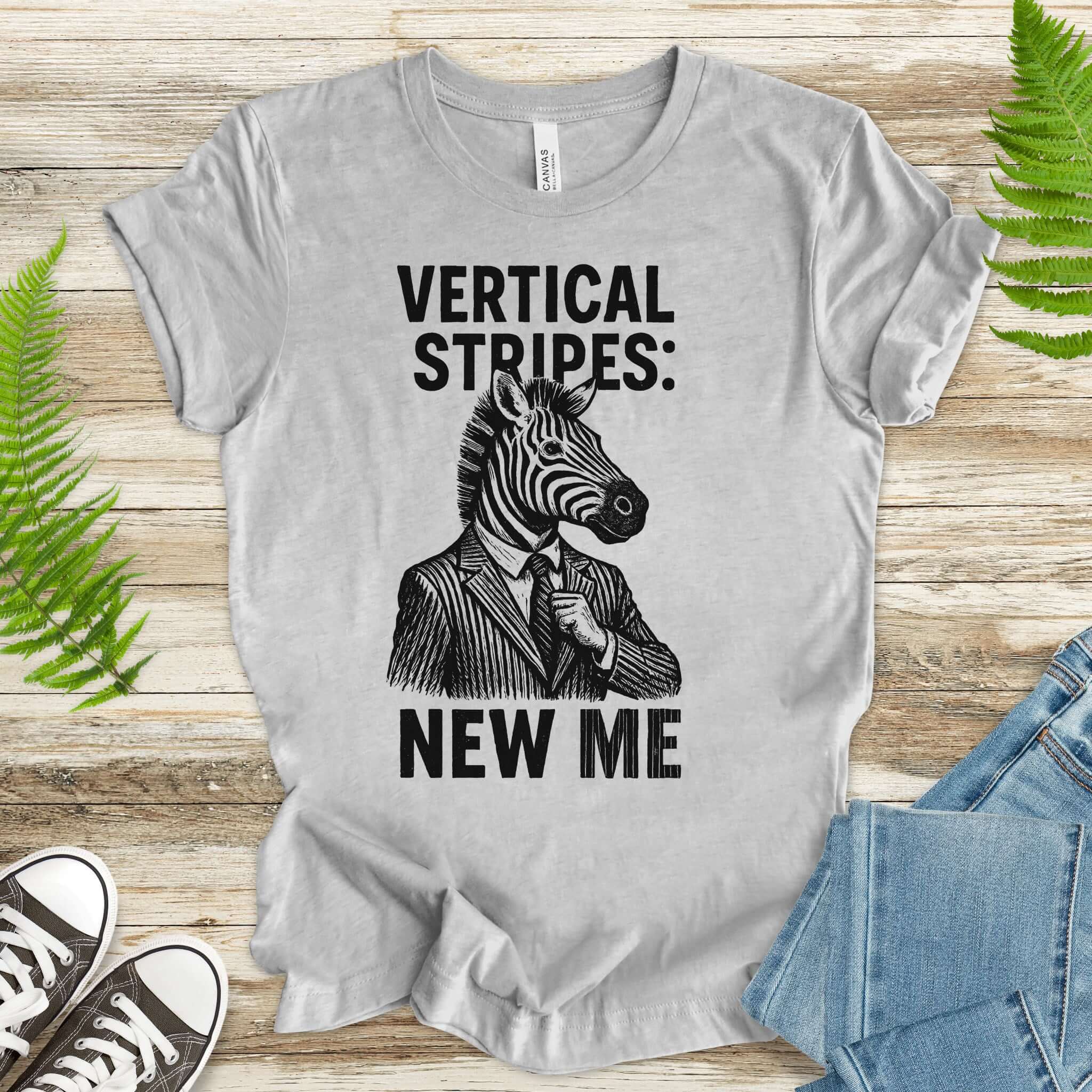 Zebra Vertical Stripes New Me T-Shirt