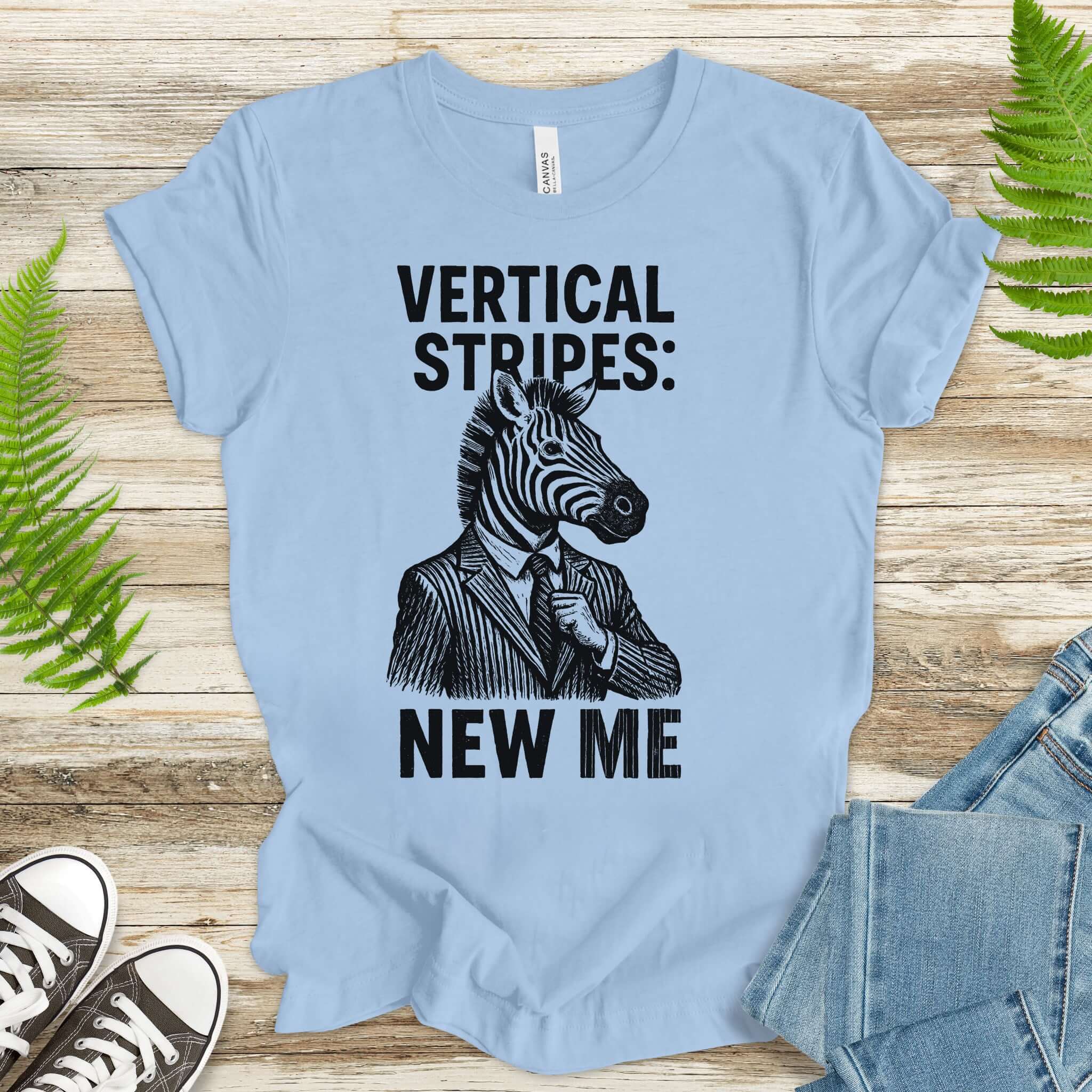Zebra Vertical Stripes New Me T-Shirt