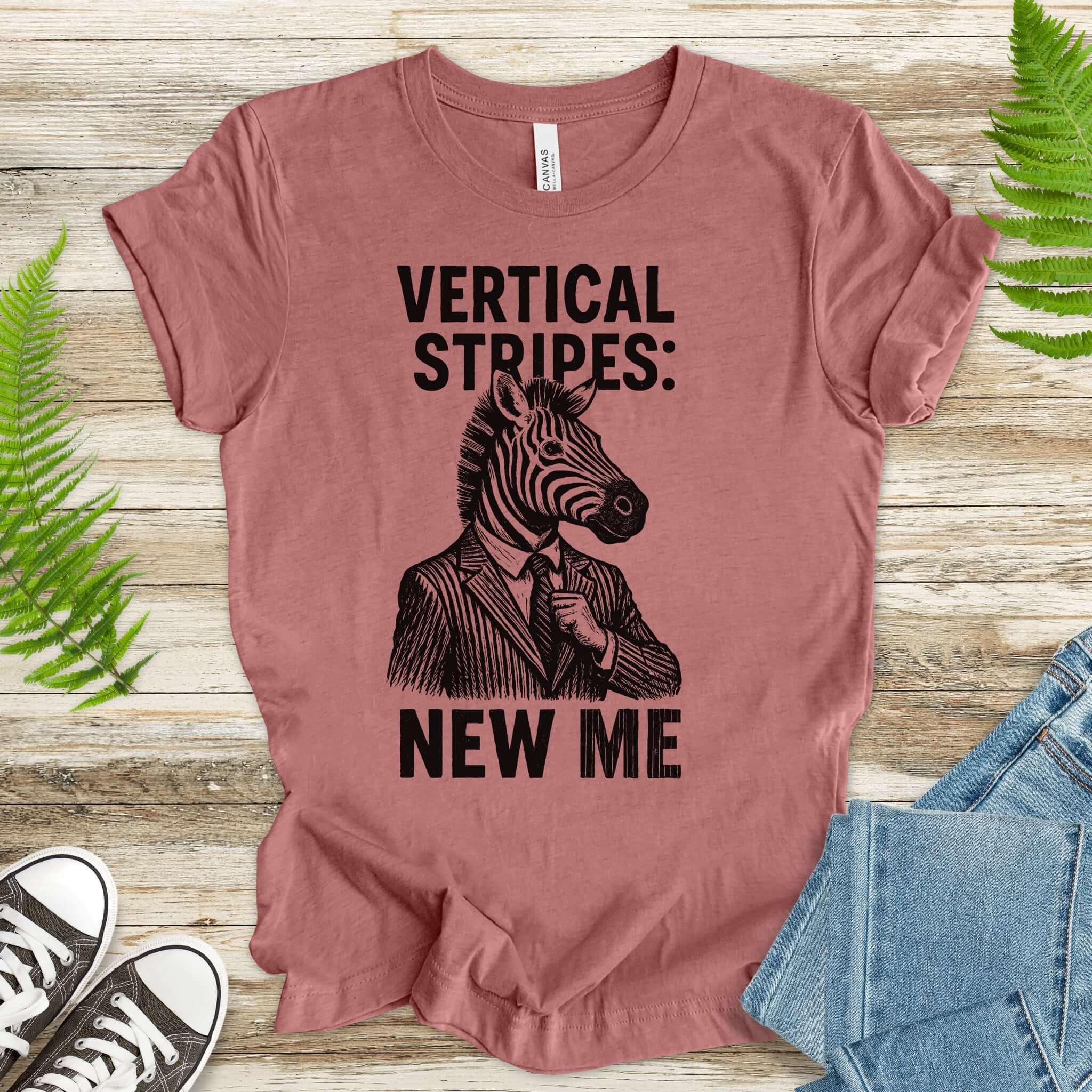 Zebra Vertical Stripes New Me T-Shirt