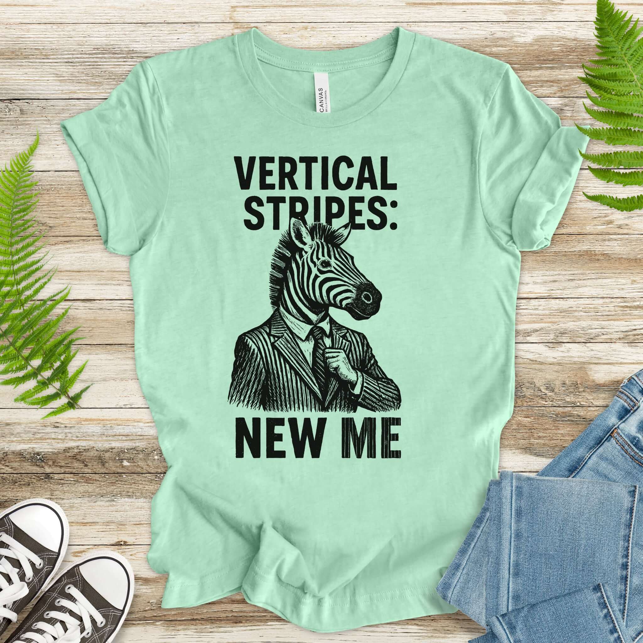 Zebra Vertical Stripes New Me T-Shirt