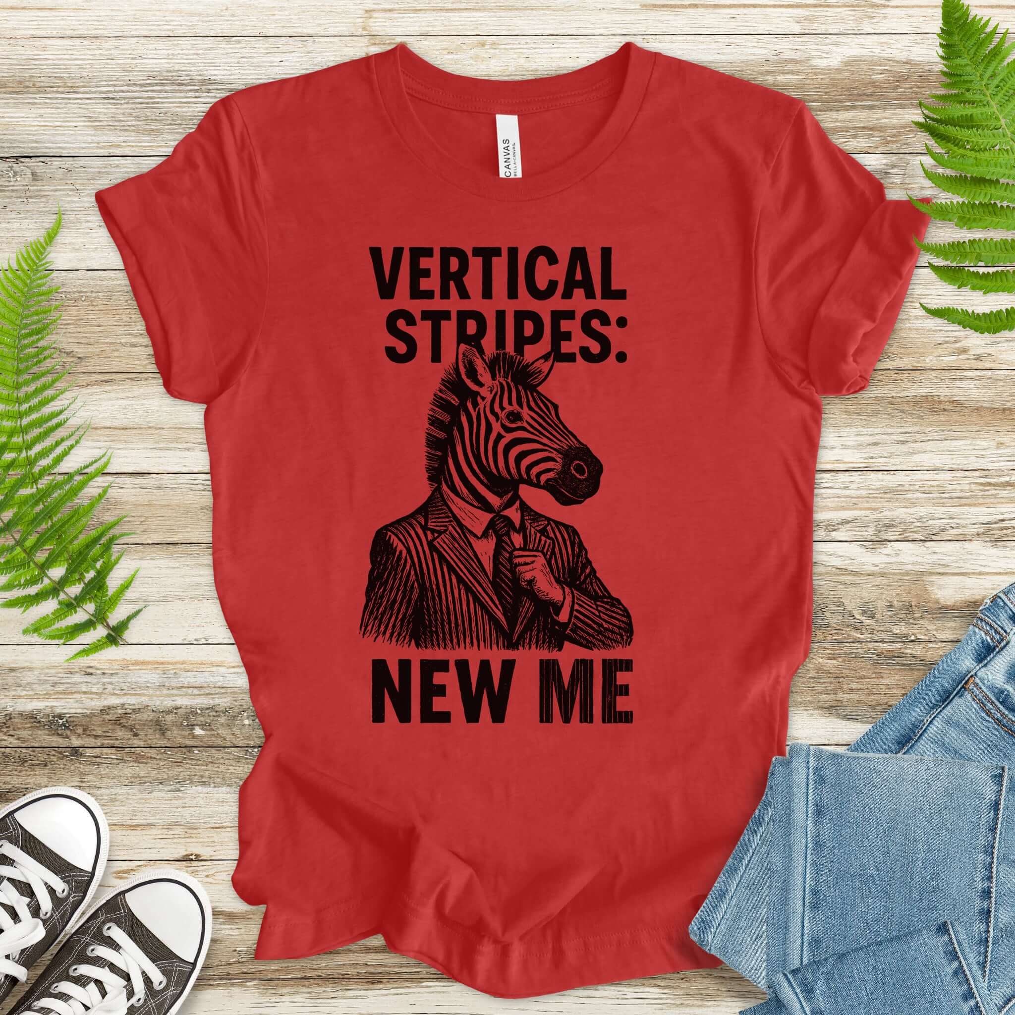 Zebra Vertical Stripes New Me T-Shirt