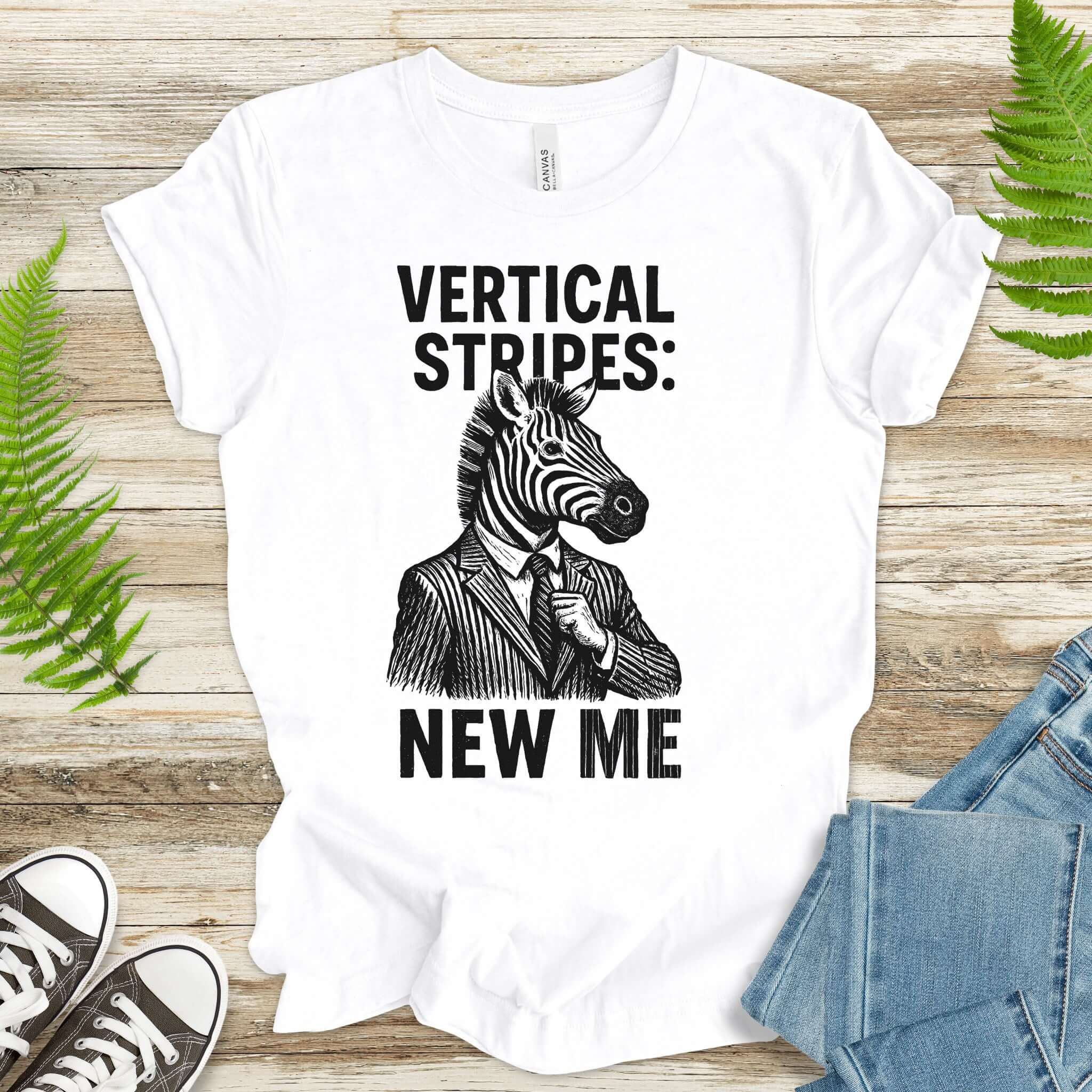 Zebra Vertical Stripes New Me T-Shirt