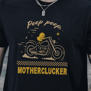 Funny Chicken Meme Shirt – Chick on Motorcycle Gift Tee for Chicken Lovers